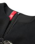 YAYING Golden Wool Slim-Fit Dress