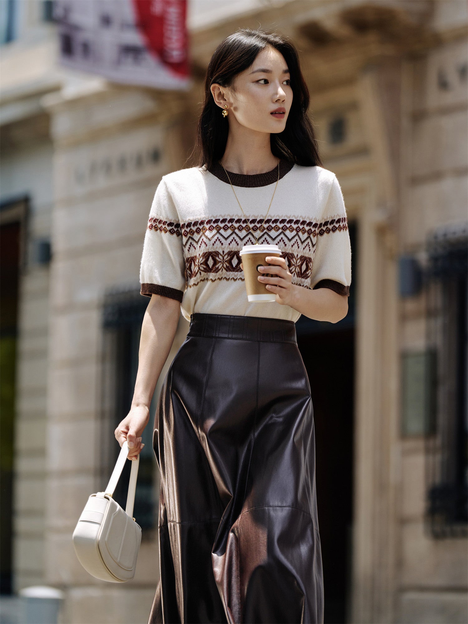 EP YAYING Yak Wool Blend T-Shirt EGKIR9527AW