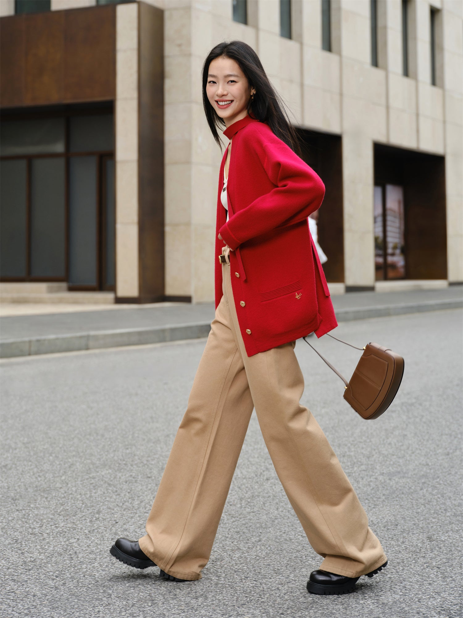 EP YAYING red wool cashmere sweater EGKPG9111AR