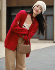 EP YAYING red wool cashmere sweater EGKPG9111AR