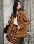 EP YAYING Pleated Textured Blazer EGKAA1108AT