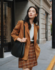 EP YAYING Pleated Textured Blazer EGKAA1108AT