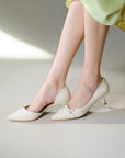 EP YAYING Elegance Pearl Hollow High Heels