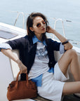 EP YAYING Textured Cotton T-Shirt
