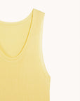 EP YAYING lightweight yellow knit tank top