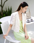 EP YAYING White Short Sleeve Jacket