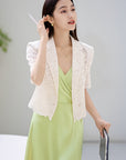 EP YAYING White Short Sleeve Jacket