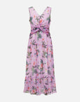 EP YAYING Silk Floral Midi Dress