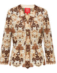 YAYING Brown Floral Blouse