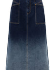 YAYING Gradient Denim Skirt