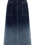 YAYING Gradient A-Line Midi Skirt