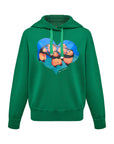 YAYING Printed Loose Hooded Sweatshirt