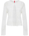 YAYING Jacquard Crew Neck Knit Cardigan EPKES9112AW