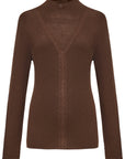 YAYING Mock-Neck Cable-Knit Cashmere-Silk Top