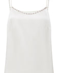 YAYING Triacetate Pearl-Trim Camisole Top