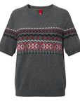 YAYING Ruyi Shanhai Jacquard Knit Short-Sleeve Sweater