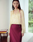 EP YAYING Chinese Style Silk Printed Shirt