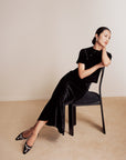 EP YAYING Rhinestone Velvet High Heels