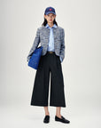 EP YAYING Blue-Grey Tweed Jacket