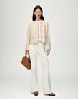 EP YAYING Gold Sequin French Chanel-Style Jacket