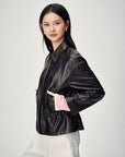 EP YAYING Vintage Sleek Leather Jacket
