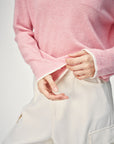 EP YAYING Faux Two-Piece Knit Pullover