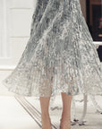 YAYING Embroidered Pleated Skirt