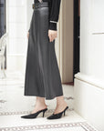 YAYING High-Waisted Leather Skirt