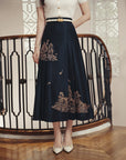YAYING National Style Embroidered Horse Face Skirt