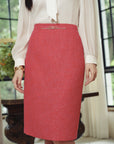 YAYING Imported Tweed Pencil Skirt