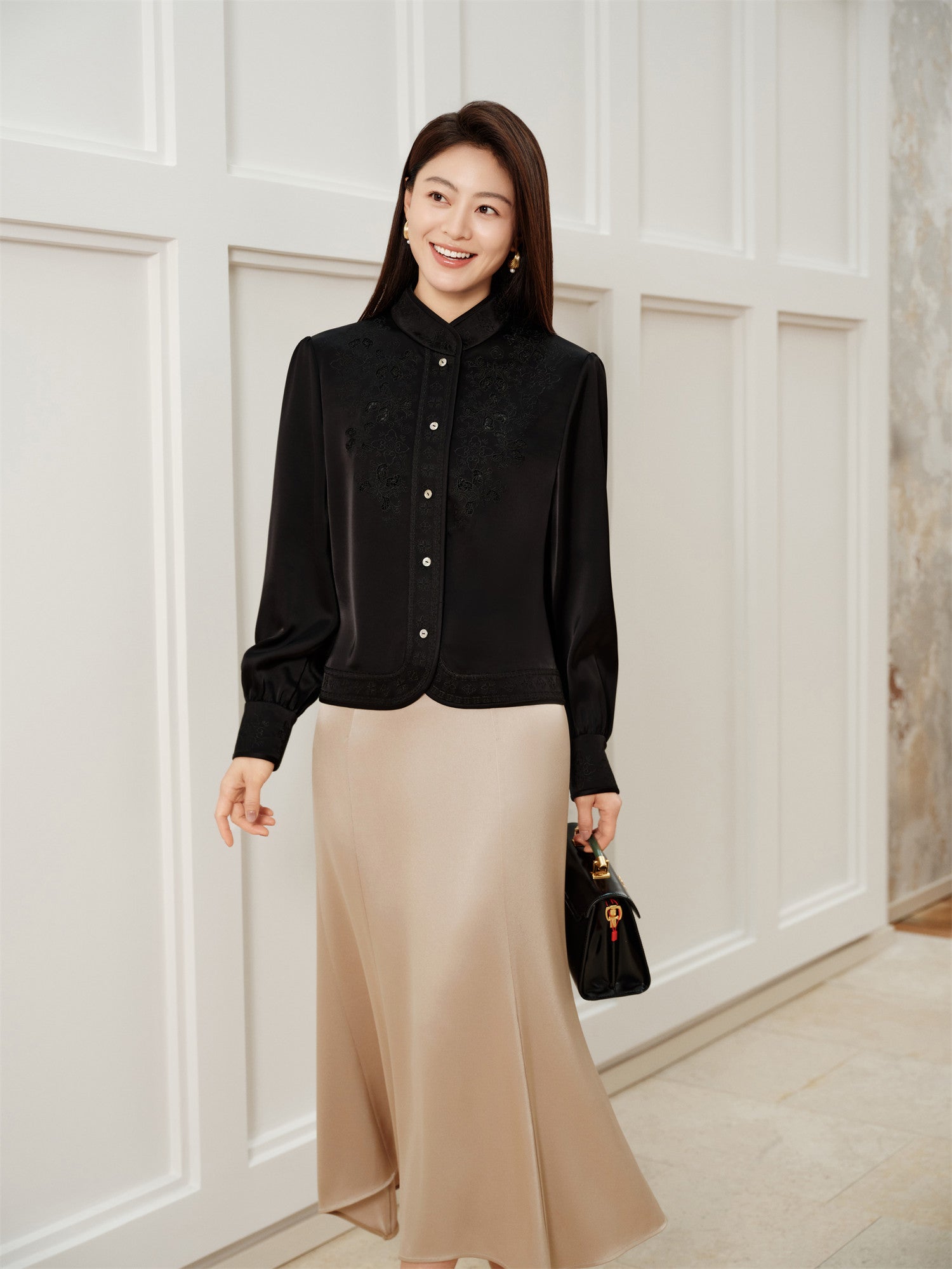 YAYING Acetate Embroidered Shirt EPKAT2204BH