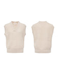 EP YAYING Undyed Cashmere Textured V-Neck Knit Vest