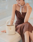 EP YAYING Ru Yi Cloud-Shoulder Medium Bucket Bag EAKALB001BW
