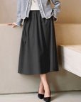 YAYING Wool Cashmere Drawstring A-Line Skirt EPLAW3403A