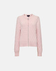 EP YAYING Cable-Knit Short Cardigan Coat EGLIG9147A