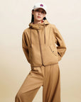EP YAYING Soft‑Touch Cotton Oversized Hooded Casual Jacket EGLIC1312A
