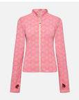 EP YAYING Women’s Outdoor Sport Stretch Waist‑Cinched Printed Knit Jacket EGLAA1315A