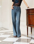 YAYING High-Waist Subtle-Flare Jeans EPLADJ611A