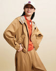 EP YAYING Soft‑Touch Cotton Oversized Hooded Casual Jacket EGLIC1312A