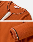 EP YAYING Faux‑Layer Color‑Block Knit Cardigan EGLIR9528B