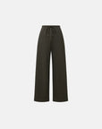 EP YAYING Wool Blend Drawstring High-Waist Wide-Leg Pants EGLIA6466A
