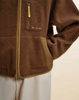 EP YAYING Wool‑Brushed Color‑Blocked Warm Jacket EGLIW1305B