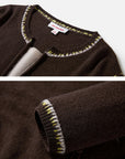 EP YAYING Faux‑Layer Color‑Block Knit Cardigan EGLIR9528A