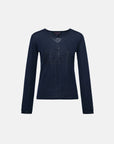 EP YAYING V-Neck Fitted Jacquard Knit Top EGLAW9902A