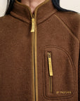 EP YAYING Wool‑Brushed Color‑Blocked Warm Jacket EGLIW1305B