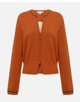 EP YAYING Faux‑Layer Color‑Block Knit Cardigan EGLIR9528B