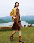 EP YAYING Cable‑Knit Textured Knit Jacket EGLIR9129A