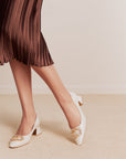 EP YAYING Buckle Detail Chunky Heel Commuter Shoes