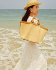 EP YAYING Straw Pleated Tote Bag