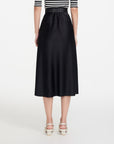 EP YAYING Black High Waist Midi Skirt